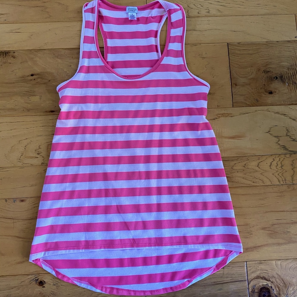 Charming Charlie Pink and White Striped Top 💕